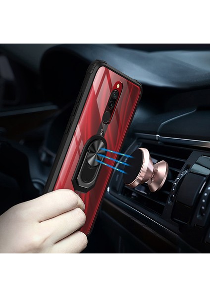 Xiaomi Redmi 8 Kılıf Silikon Kenarlı Renkli Mayetik Yüzüklü Mola Kapak fırsatları