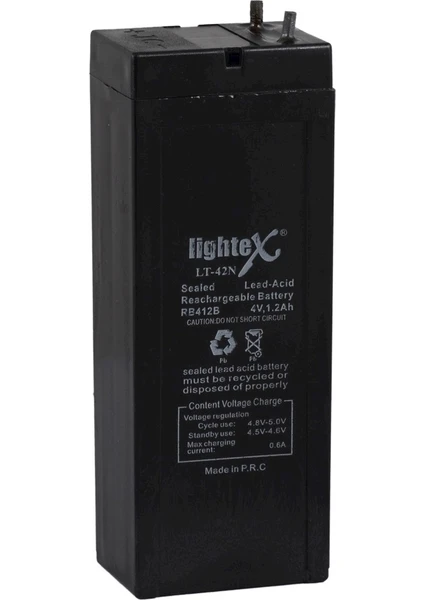 Işıldak Aküsü Lightex LT-42N 4V 1.2AH Bakımsız