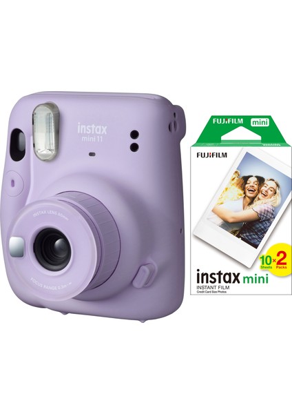 Instax Mini 11 Lila Fotoğraf Makinesi 20'li Film