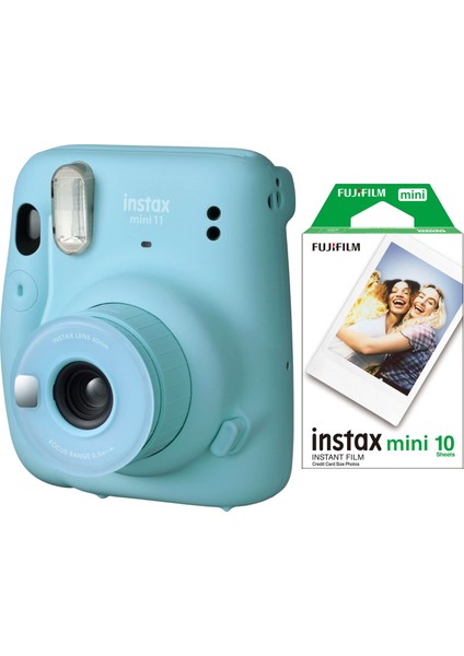 Instax Mini 11 Mavi Fotoğraf Makinesi 10'lu Film