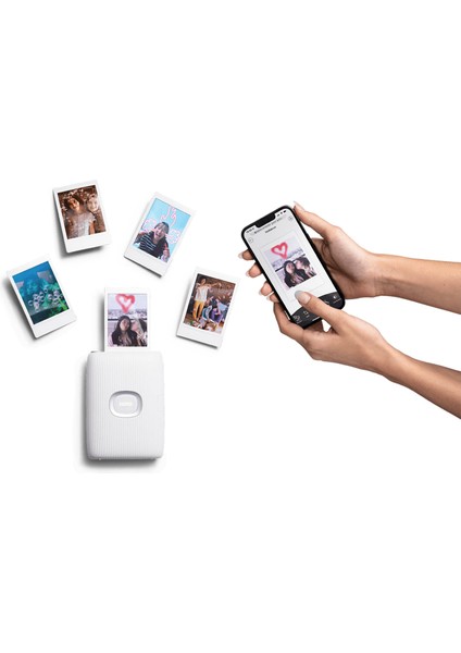 Instax Mini Link 2 Beyaz Akıllı Telefon Yazıcısı ve Çantalı Hediye Seti 1