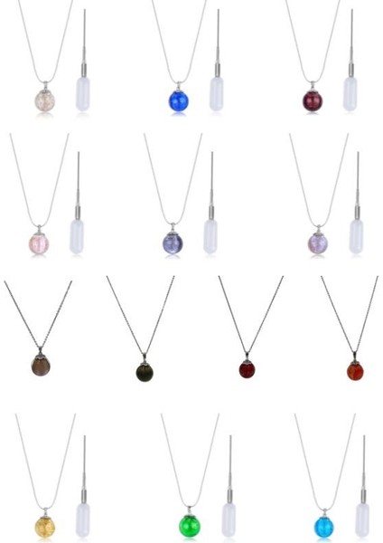 Yeşil Top Kolye Özel Aroma Terapi Kolyesi Uçucu Yağ Hediyeli modelleri