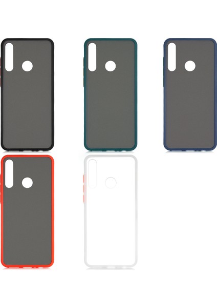 Huawei Y6P Kılıf Renkli Silikon Kenarlı Buzlu Fri Kapak fiyatları