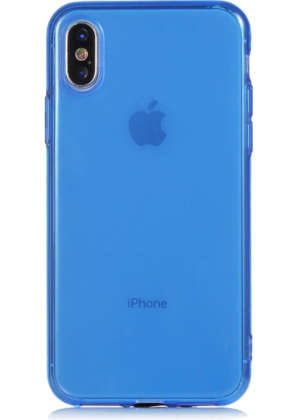 Apple iPhone X-Xs Kılıf Renkli Fosforlu Mun Silikon
