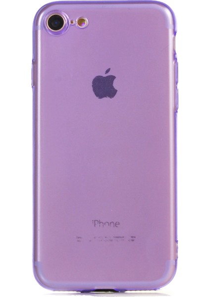Apple iPhone 8 Kılıf Renkli Fosforlu Mun Silikon