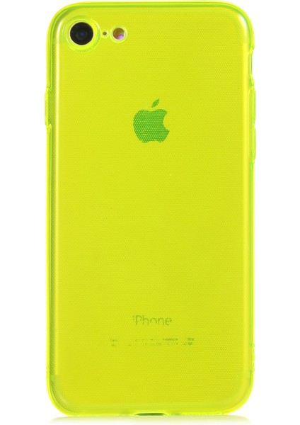 Apple iPhone 8 Plus Kılıf Renkli Fosforlu Mun Silikon