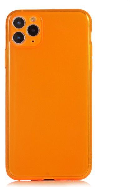 Apple iPhone 11 Pro Max Kılıf Renkli Fosforlu Mun Silikon