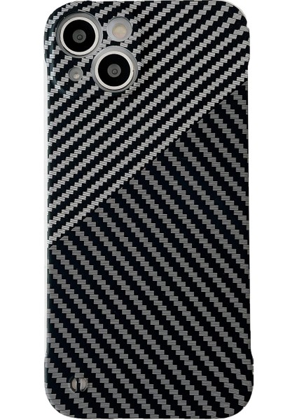 iPhone 13 Pro Max Için Fiber Doku Telefon Kılıf - Gri (Yurt Dışından)