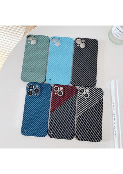 iPhone 13 Pro Max Için Fiber Doku Telefon Kılıf - Gri (Yurt Dışından) fiyatları