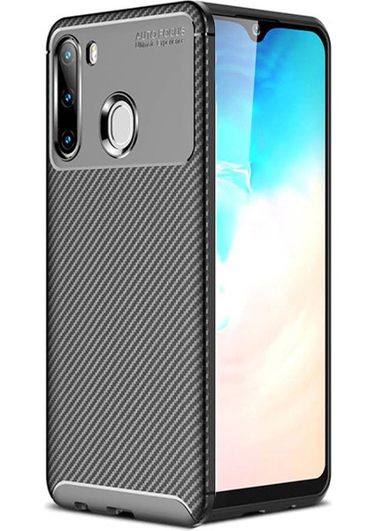 Samsung Galaxy A11 Kılıf Karbon Desenli Lux Negro Silikon