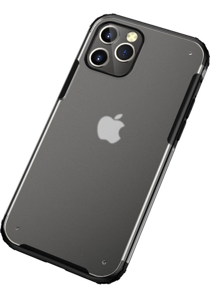 Apple iPhone 12 Pro Kılıf Silikon Kenarlı Sert Buzlu Volks Kapak