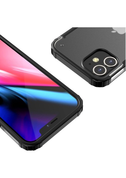 Apple iPhone 12 Pro Kılıf Silikon Kenarlı Sert Buzlu Volks Kapak