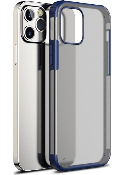 Apple iPhone 12 Pro Kılıf Silikon Kenarlı Sert Buzlu Volks Kapak