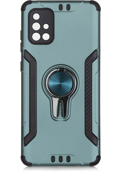 Samsung Galaxy A71 Kılıf Ultra Korumalı Yüzüklü Manyetik Coco Kapak
