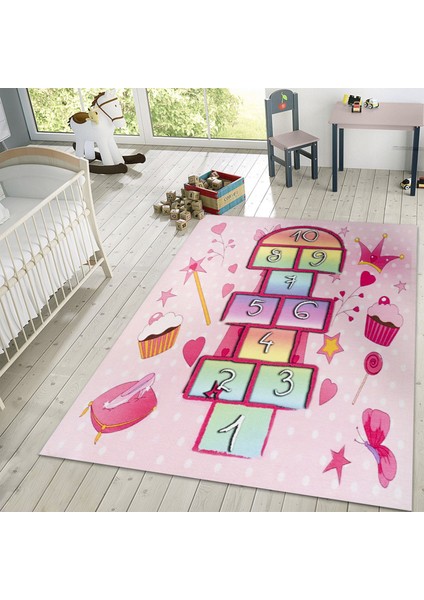 - Nonki Home Yeni Nesil Pamuk Taban Yıkanabilir Oturma Odası Halısı