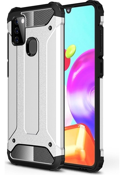 Samsung Galaxy A21S Kılıf Çift Katmanlı Armour Case