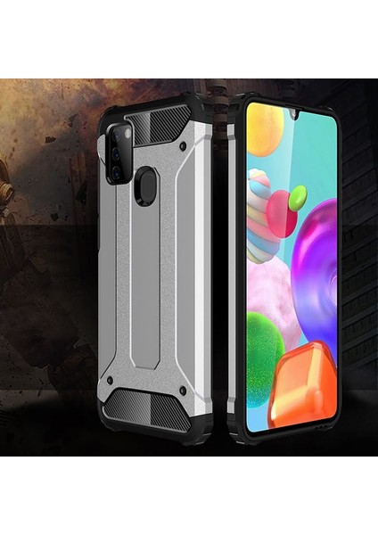 Samsung Galaxy A21S Kılıf Çift Katmanlı Armour Case