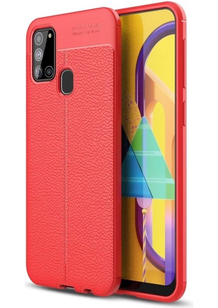 Samsung Galaxy A21S Kılıf Deri Desenli Lux Niss Silikon