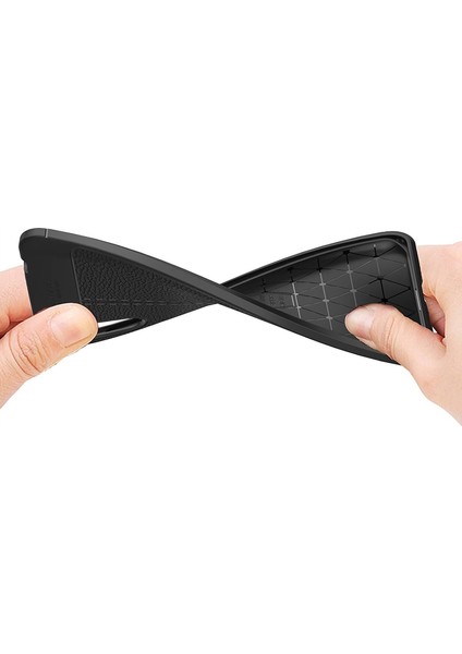 Huawei P Smart S Kılıf Deri Desenli Lux Niss Silikon