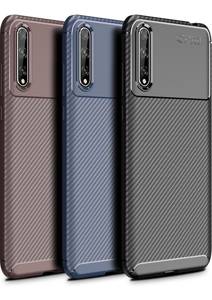 Huawei P Smart S Kılıf Karbon Desenli Lux Negro Silikon fırsatları