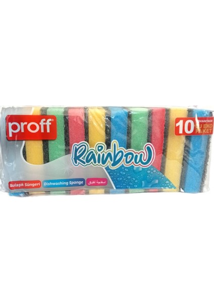 Proff Bulaşık Süngeri Rainbow 10'lu