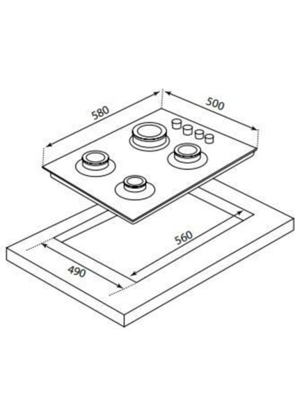 40-Tahdf Opall Beyaz Cam Ankastre Ocak fiyatları