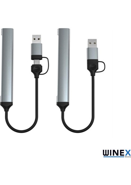 5in1 Usba ve Type-C To Usba 3.01, Tf, Sd Çoklayıcı Hub Adaptör