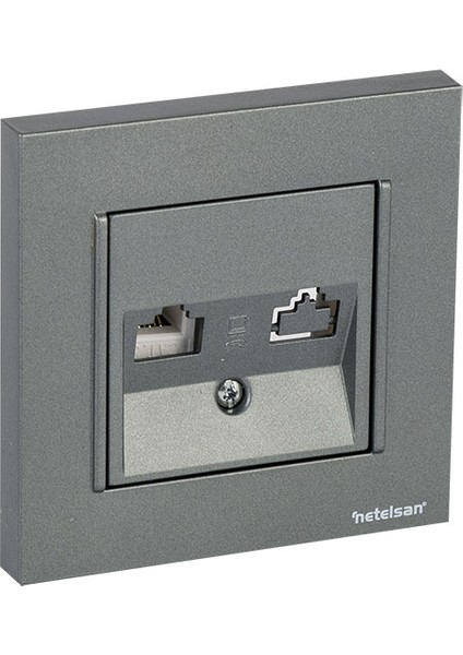 Byobu Füme Telefon Nümeris Priz (Cat3) Çerçeveli fiyatları