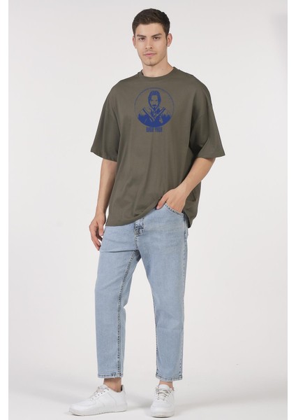 Oversize T-Shirt Baba Yaga Haki