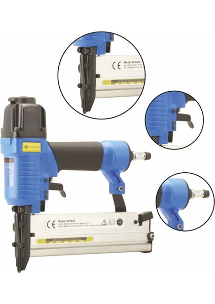 Rongpeng Profesyonel Göstergeli Havalı Çivi Çakma ve Zımba Çakma Makinesi 120 Kapastesi