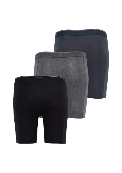 Pamuklu Üçlü Paket Uzun Erkek Boxer 9683 fiyatları