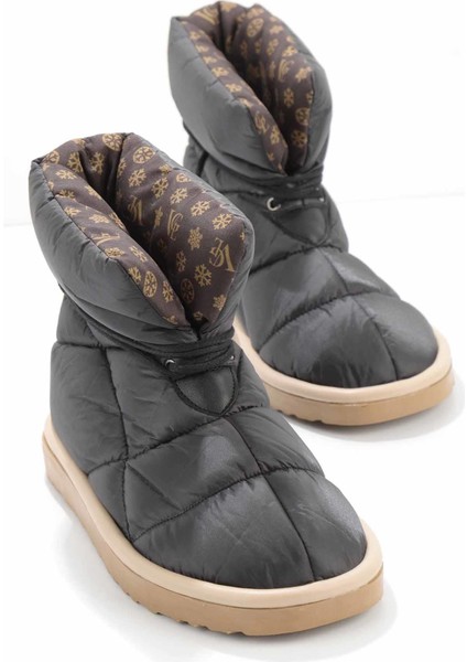 Siyah Paraşüt Kadın Bot & Bootie K02140088867