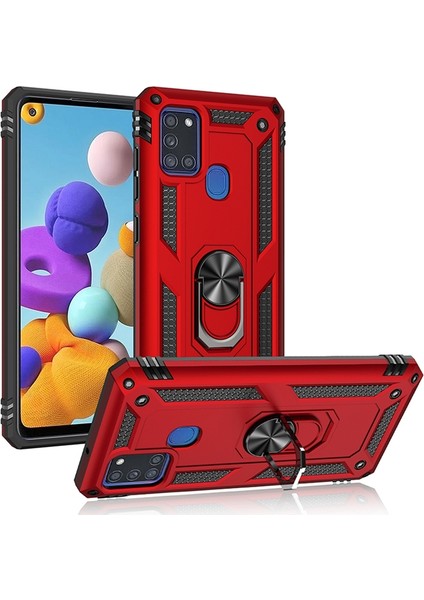 Samsung Galaxy A21S Kılıf Ultra Koruma Yüzüklü Manyetik Vega Kapak