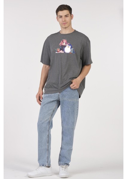 Oversize T-Shir Spy-X Antrasit