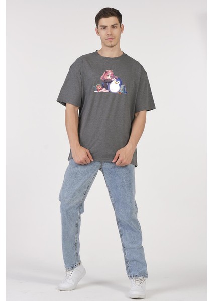 Oversize T-Shir Spy-X Antrasit