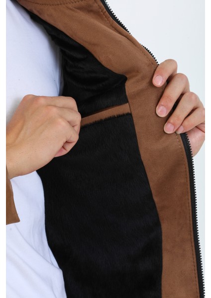 Erkek Kahverengi Dar Kesim Süet Ceket fırsatları