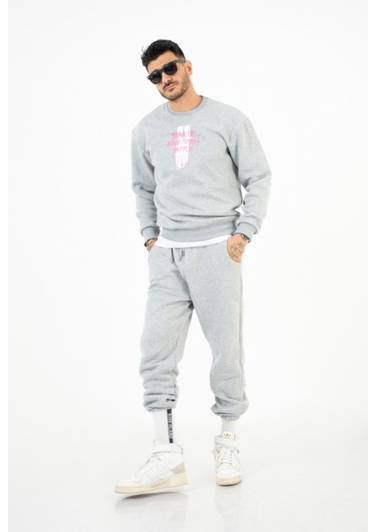 Bisiklet Yaka Baskılı Sweatshirt BS101 fiyatları