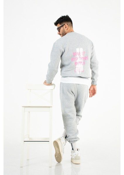 Bisiklet Yaka Baskılı Sweatshirt BS101 indirimleri