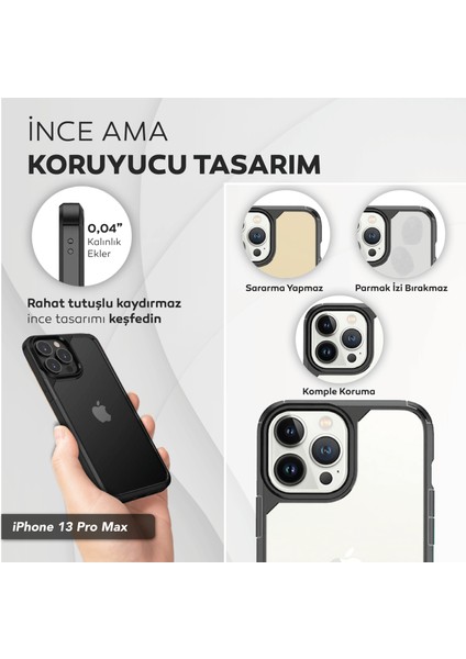 iPhone 13 Pro Max 6.7 Inç Için Tasarlanan 1 Paket Temperli Cam Ekran Koruyucu + 1 Paket Kamera Lens Koruyucu (Askeri Sınıf Koruma) Darbeye Dayanıklı Ultra-Ince Defender Kılıf