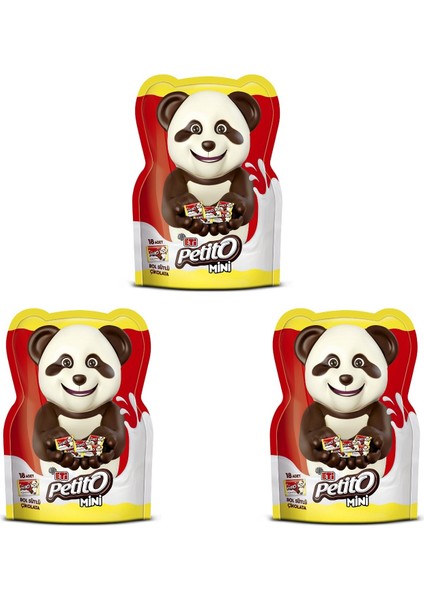 Petito Mini Bol Sütlü Çikolata 72 g x 3 Adet