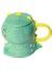 450 ml Sevimli Dinozor Seramik Kahve Kupa ile Kaşık Yaratıcı El Boyalı Drinkware Süt Çay Bardağı Yenilik Hediyeler | Kupalar (Yeşil) (Yurt Dışından) 1
