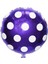 Beyaz Puantiyeli Mor Renk Folyo Balon 1