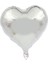 Kalp Şeklinde Silver Gümüş Renk Folyo Balon 1 Adet 45 cm 1