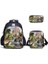 3 Adet / Takım Dinozor Sırt Çantası Anime 3D Baskı Okul Çantası Oxford Satchel ile Kalem Çantası Messenger Çanta 1