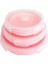 Yuvarlak Bento Kutusu Öğle Yemeği Kutusu Silikon Katlanır Gıda Konteyner Pembe 350/500/800 ml 3 Parça Set 1
