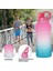 2000ML Motivasyonel Su Şişesi Zaman Marker ve Saman, Sızdırmaz Tritan Bpa, Spor Şişesi (Renkli5)(Yurt Dışından) 2