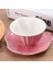 1 Takım Seramik Kupası ve Daire Eşsiz Teacup ve Dish Set Kahve Fincanı ve Plaka Home Hotel Için Yaratıcı Sofra | Kupa ve tabaklar 3