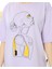 Topuzlu Kadın Baskılı Oversize Tshirt 2