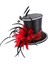 Prettyia Feather Fascinator Top Hat Düğün Gelin Kadın Fantezi Elbise Prop Kırmızı(Yurt Dışından) 4