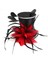 Prettyia Feather Fascinator Top Hat Düğün Gelin Kadın Fantezi Elbise Prop Kırmızı(Yurt Dışından) 5